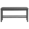 Bench with Fabric Seat and Nailhead Trim Gray By Casagear Home BM262477