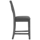 Barstool with Wooden X Shaped Back and Fabric Seat Set of 2 Gray By Casagear Home BM262478