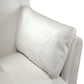 Sectional Sofa with Leatherette and Centre Tufted Stitching White By Casagear Home BM263144