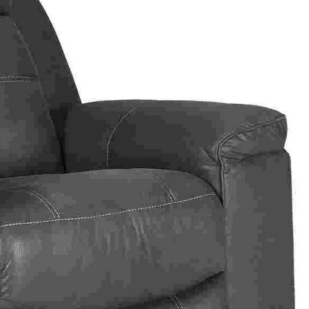 Rocker Recliner with Pull Tab Reclining Motion Dark Gray By Casagear Home BM263447