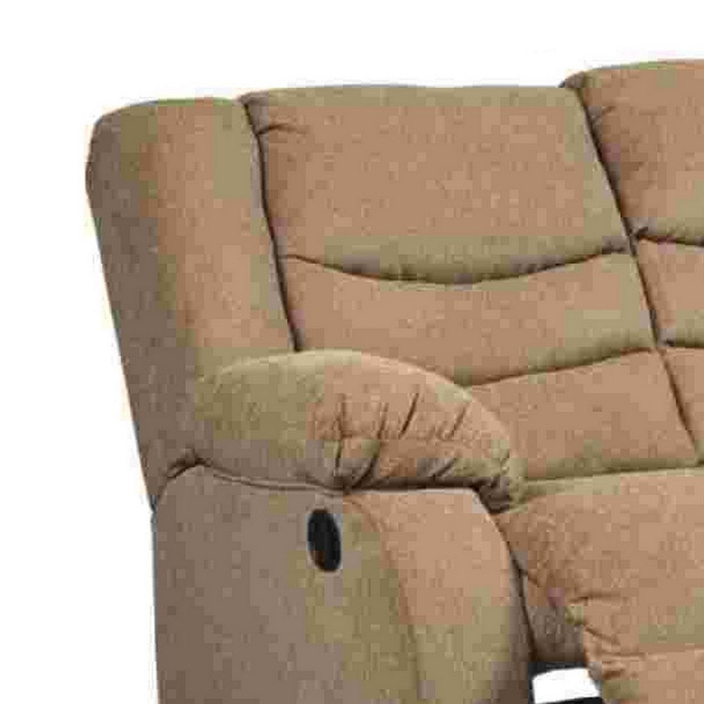 Reclining Loveseat with Pull Tab Reclining Motion Mocha Brown By Casagear Home BM263464