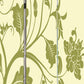 3 Panel Room Divider with Stems and Flower Pattern Cream and Green - BM26494 By Casagear Home BM26494