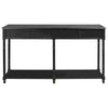 Wooden Console Sofa Table with 4 Spacious Drawers Black By Casagear Home BM266412