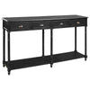 Wooden Console Sofa Table with 4 Spacious Drawers, Black By Casagear Home