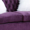 Loveseat with 2 Pillows and Foam Seating Purple By Casagear Home BM266439