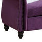 Loveseat with 2 Pillows and Foam Seating Purple By Casagear Home BM266439