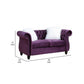 Loveseat with 2 Pillows and Foam Seating Purple By Casagear Home BM266439