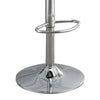 Adjustable Barstool with Round Seat and Stalk Support Set of 2 Gray By Casagear Home BM266469