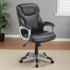 Office Chair with Adjustable Height and Casters, Brown and Silver By Casagear Home