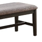 Dining Bench with Fabric Upholstery and Cushioned Seat Brown By Casagear Home BM266489