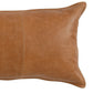 Rectangular Leatherette Throw Pillow with Stitched Details Large Brown By Casagear Home BM266533