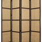 4 Panel Wooden Framed Screen with Sea Grass Woven Design Brown By Casagear Home BM26655