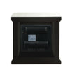 LED Electric Fireplace with Faux Diamond Inlays Silver By Casagear Home BM268907