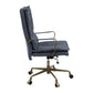 Office Chair with Leatherette Seat and Tufted Details Gray By Casagear Home BM268940