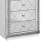 Storage Cabinet with 6 Drawers and Faux Crystal Inlays Silver By Casagear Home BM268950