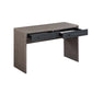 Writing Desk with 2 Drawers and Panel Base Gray By Casagear Home BM269001