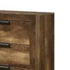 Dresser with 6 Drawers and Plank Style Rustic Oak Brown By Casagear Home BM269079