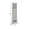 Grandfather Clock with 4 Compartments and Mirror Frame Silver By Casagear Home BM269089