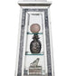 Mirrored Grandfather Clock with 3 Open Compartments Silver By Casagear Home BM269090