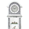 Mirrored Grandfather Clock with 4 Compartments Silver By Casagear Home BM269093