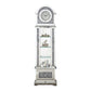 Mirrored Grandfather Clock with 4 Compartments, Silver By Casagear Home