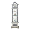 Mirrored Grandfather Clock with 4 Compartments, Silver By Casagear Home