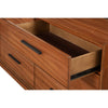 Dresser with 6 Drawers and Wooden Frame Brown By Casagear Home BM269322