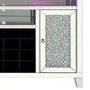 Mirrored Wine Cabinet with 2 Doors and LED Lights Silver By Casagear Home BM269546