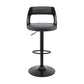 Adjustable Barstool with Open Wooden Back Black By Casagear Home BM270015