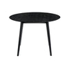 Round Dining Table with Wood and Tapered Legs Black By Casagear Home BM270106