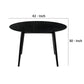 Dining Table with Wood and Rounded Tapered Legs Black By Casagear Home BM270107