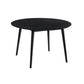 Dining Table with Wood and Rounded Tapered Legs, Black By Casagear Home