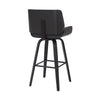 30 Inch Bar Stool with Curved Padded Back and Seat Gray By Casagear Home BM270436