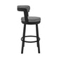 Swivel Counter Barstool with Curved Open Back and Metal Legs Light Gray By Casagear Home BM271140