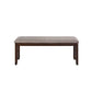 Gary 46 Inch Wood Bench with Fabric Seat Cherry Brown By Casagear Home BM272088