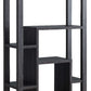 71 Inch Edward Wood Display Cabinet with Open Frame Multiple Shelves Gray By Casagear Home BM273000