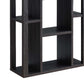 71 Inch Edward Wood Display Cabinet with Open Frame Multiple Shelves Gray By Casagear Home BM273000