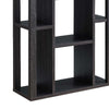 71 Inch Edward Wood Display Cabinet with Open Frame Multiple Shelves Gray By Casagear Home BM273000