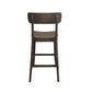 29 Inch Rubberwood Barstool with Wood Grain Details Panel Back Brown By Casagear Home BM274285