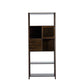 Axa 68 Inch Bamboo Shelf Bookcase with Cabinet Right Facing Dark Brown By Casagear Home BM274297