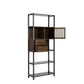 Axa 68 Inch Bamboo Shelf Bookcase with Cabinet Right Facing Dark Brown By Casagear Home BM274297