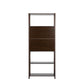 Axa 68 Inch Bamboo Shelf Bookcase with Cabinet Right Facing Dark Brown By Casagear Home BM274297