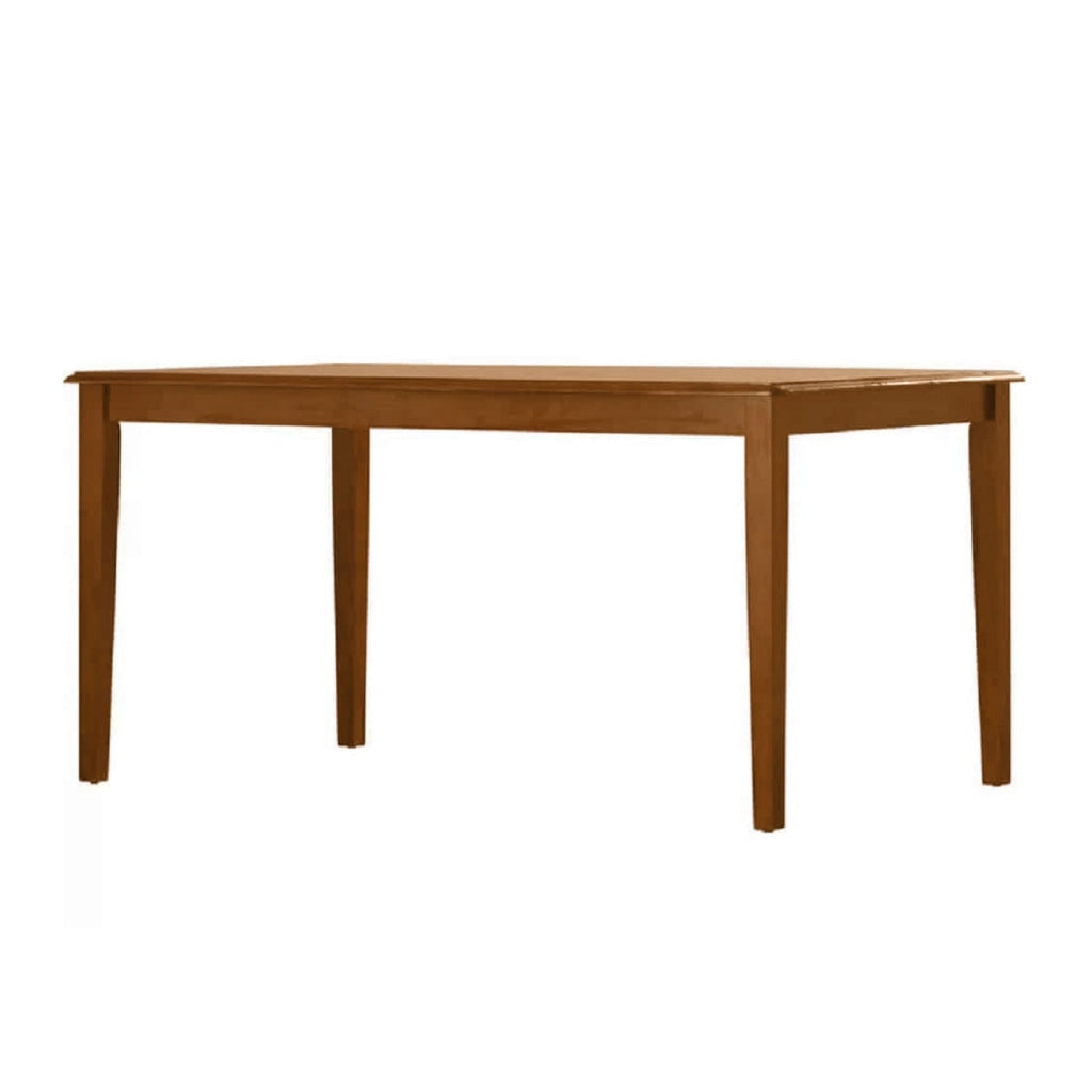 Nova 60 Inch Rectangular Dining Table Tapered Legs Rich Walnut Brown By Casagear Home BM274318