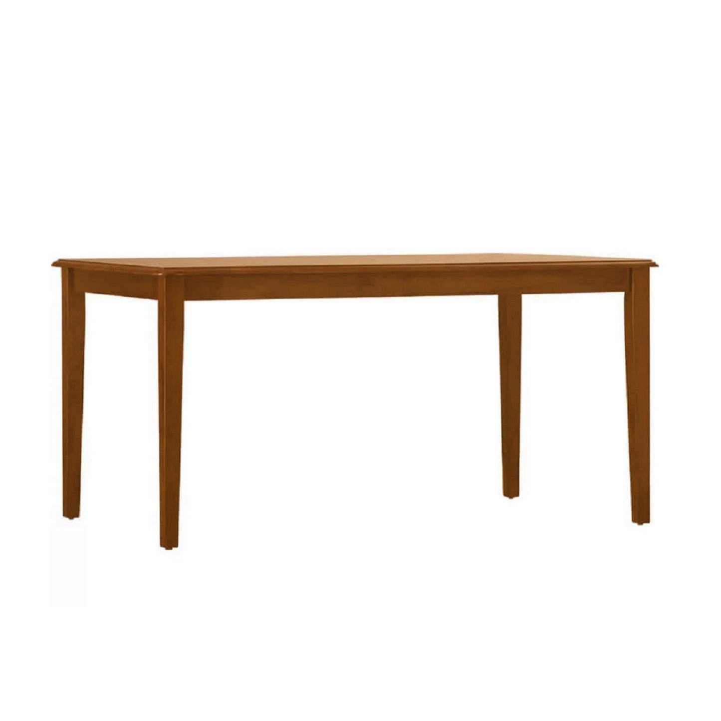 Nova 60 Inch Rectangular Dining Table, Tapered Legs, Rich Walnut Brown By Casagear Home