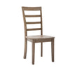 Moe 18 Inch Wood Dining Chair Ladder Back Set of 2 Brushed Brown By Casagear Home BM274319