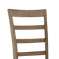 Moe 18 Inch Wood Dining Chair Ladder Back Set of 2 Brushed Brown By Casagear Home BM274319