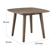 Moe 21 Inch Wood Dining Table 2 Drop Leaves Brushed Brown By Casagear Home BM274320