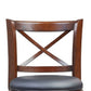 Gia 24 Inch Swivel Counter Stool Solid Wood Rich Faux Leather Brown By Casagear Home BM274339