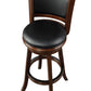 Pio 34 Inch Extra Tall Swivel Bar Stool Wood Faux Leather Espresso Brown By Casagear Home BM274342