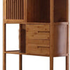 Axa 68 Inch Bamboo Left Facing Open Bookcase 2 Cubbies Shelves Brown By Casagear Home BM274346